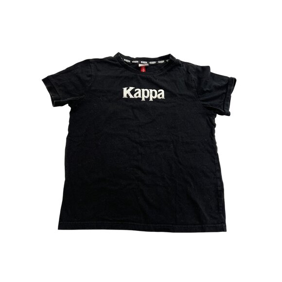 Kappa Short Sleeve T-Shirt in Black kids - Picture 1 of 4